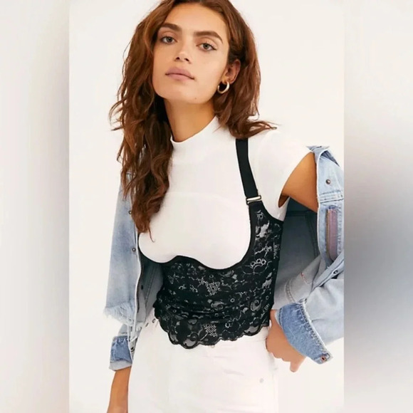 NEW We Are HAH Free People  Bust A Move Bustier HOT Pink Lace Size XS - Picture 2 of 5